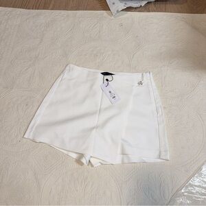 NWT 100095171 ASYMSKORT WITH MINI BELT BRIGHT WHITE 2